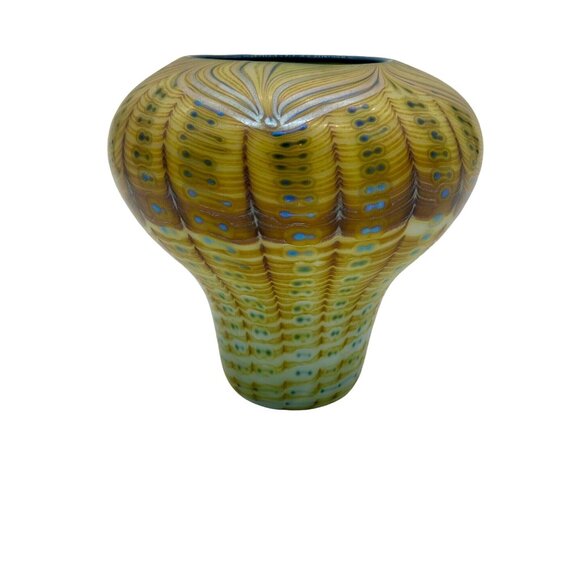 Orient & Flume Handcrafted Art Glass Vase - Picture 4 of 4